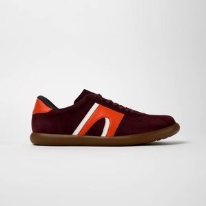Camper Pelotas Soller Suede Nubuck Leather Sneakers Burgundy